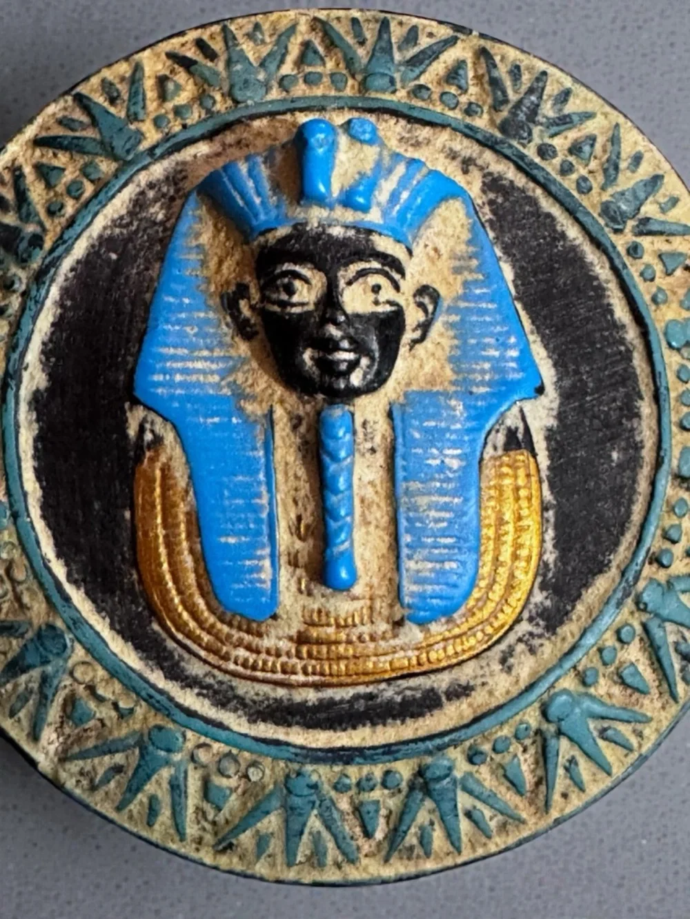 Ancient Egyptian Pharaonic Stone Carved Jewelry Box. New. - Picture 3 of 14